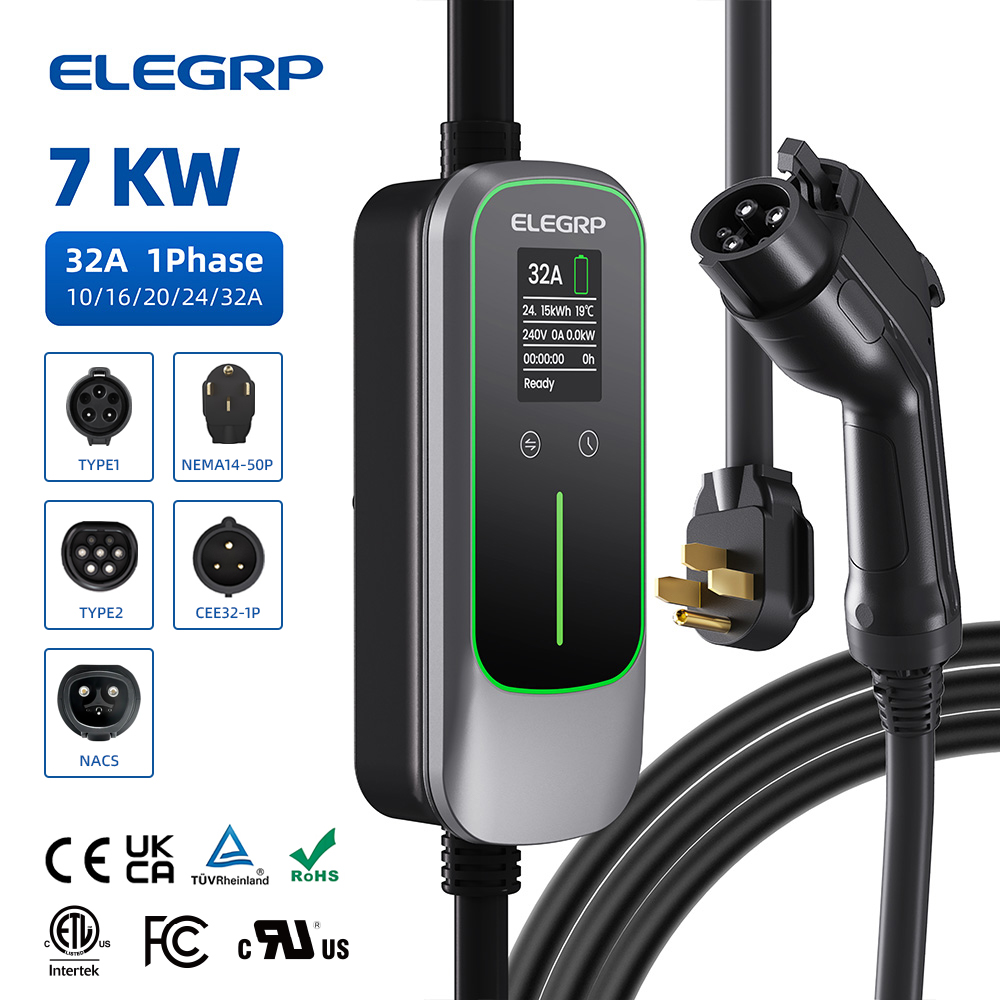 Home Ev Charger - Портативное зарядное устройство ELEGRP 32 А