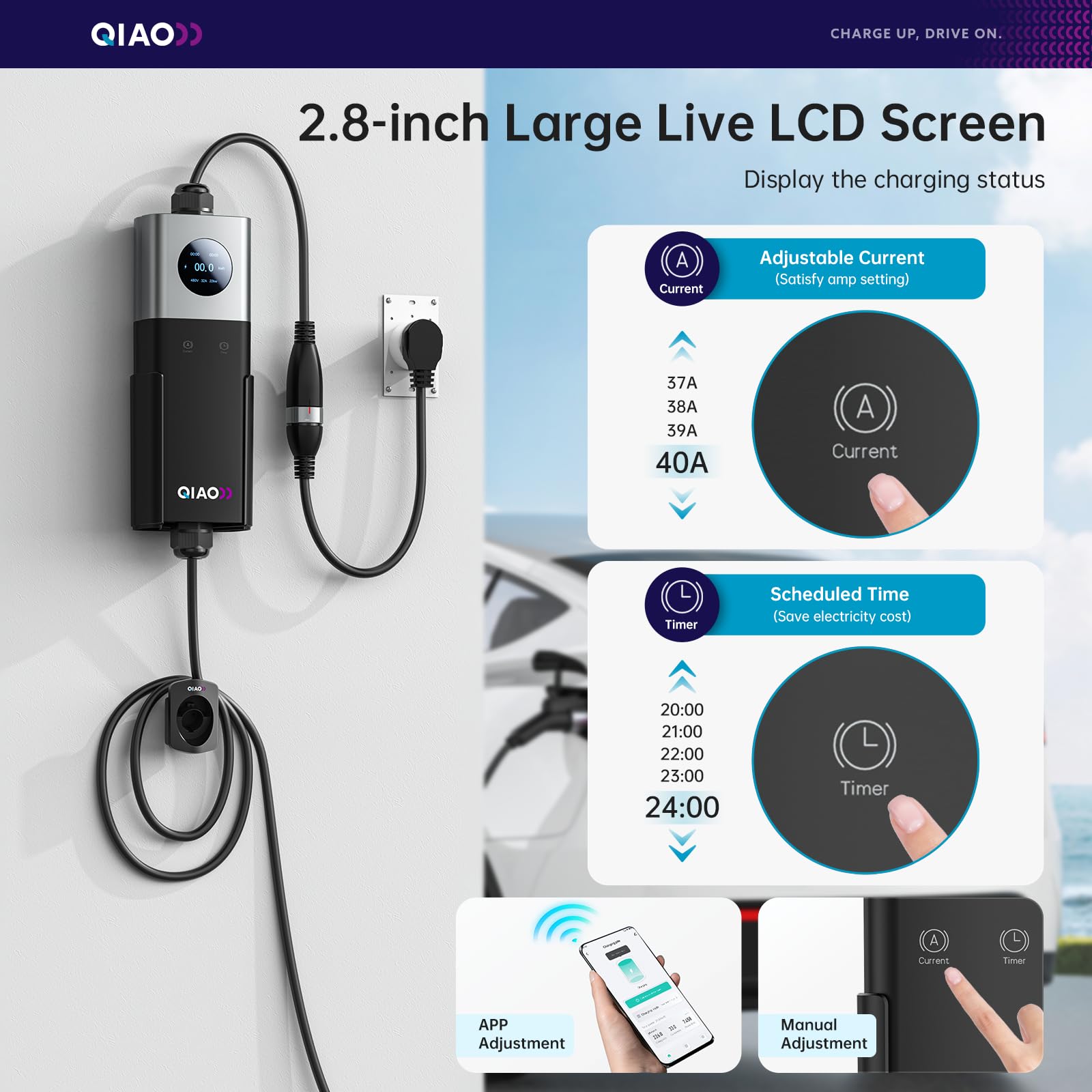 Зарядное устройство QIAO уровн – обзор и цена Home Ev Charger