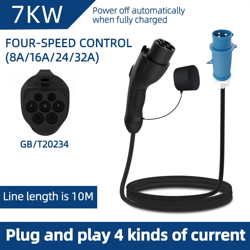 7 кВт 32A портативное зарядное – обзор и цена Ev Charger Adapter